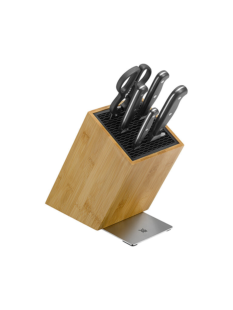 WMF Spitzenklasse Plus Messer Set mit FlexTec Messerblock 6-teilig Bambus braun von WMF