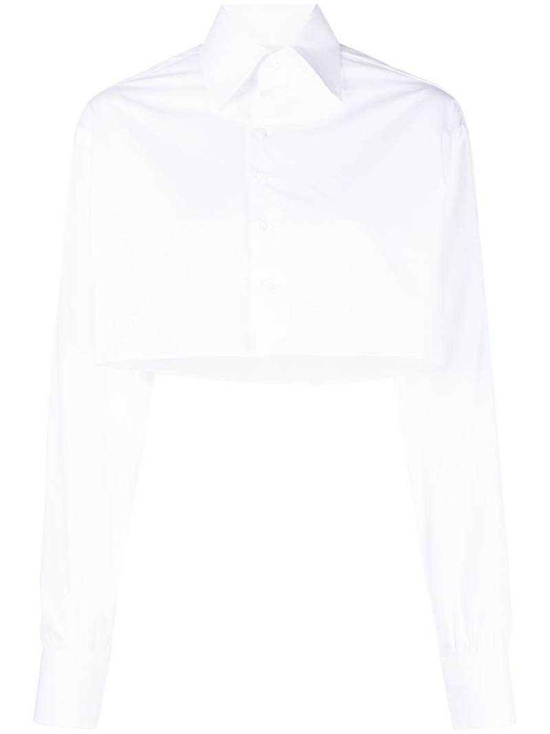 WOERA long-sleeve cropped shirt - White von WOERA