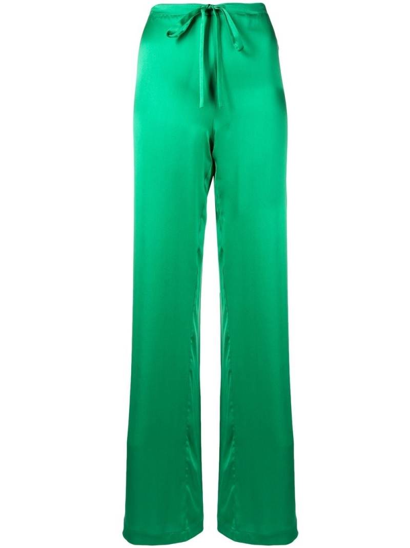 WOERA straight-leg silk trousers - Green von WOERA