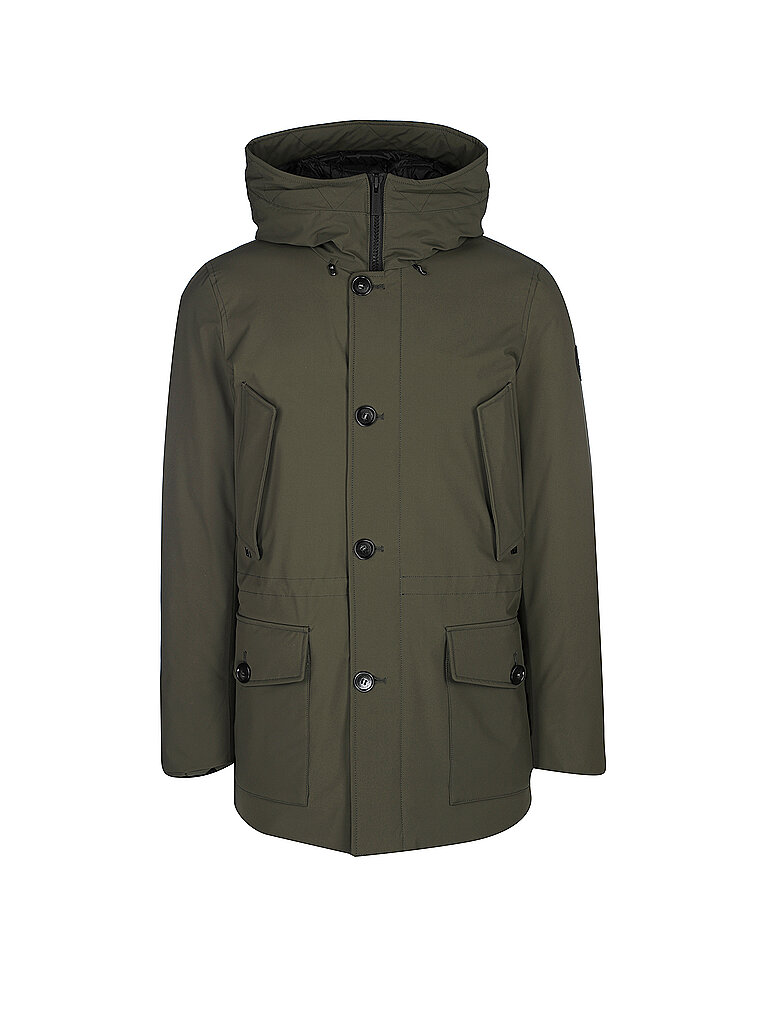 WOOLRICH Daunenparka Regular Fit Arctic Stretch olive | S von WOOLRICH