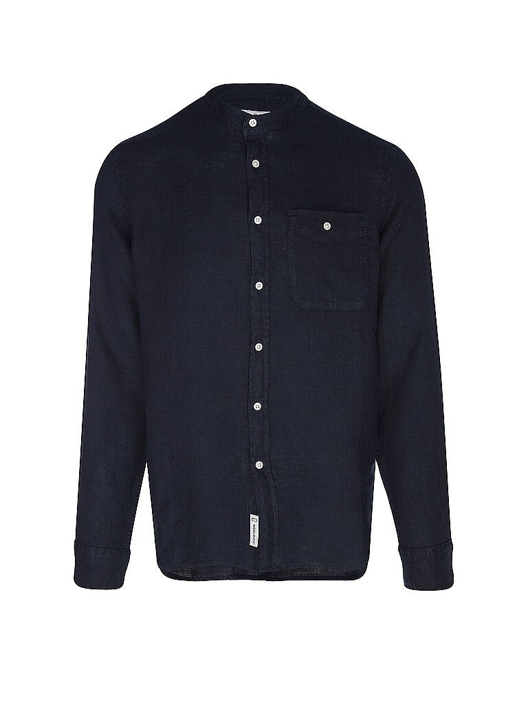 WOOLRICH Leinenhemd Regular Fit  dunkelblau | L von WOOLRICH