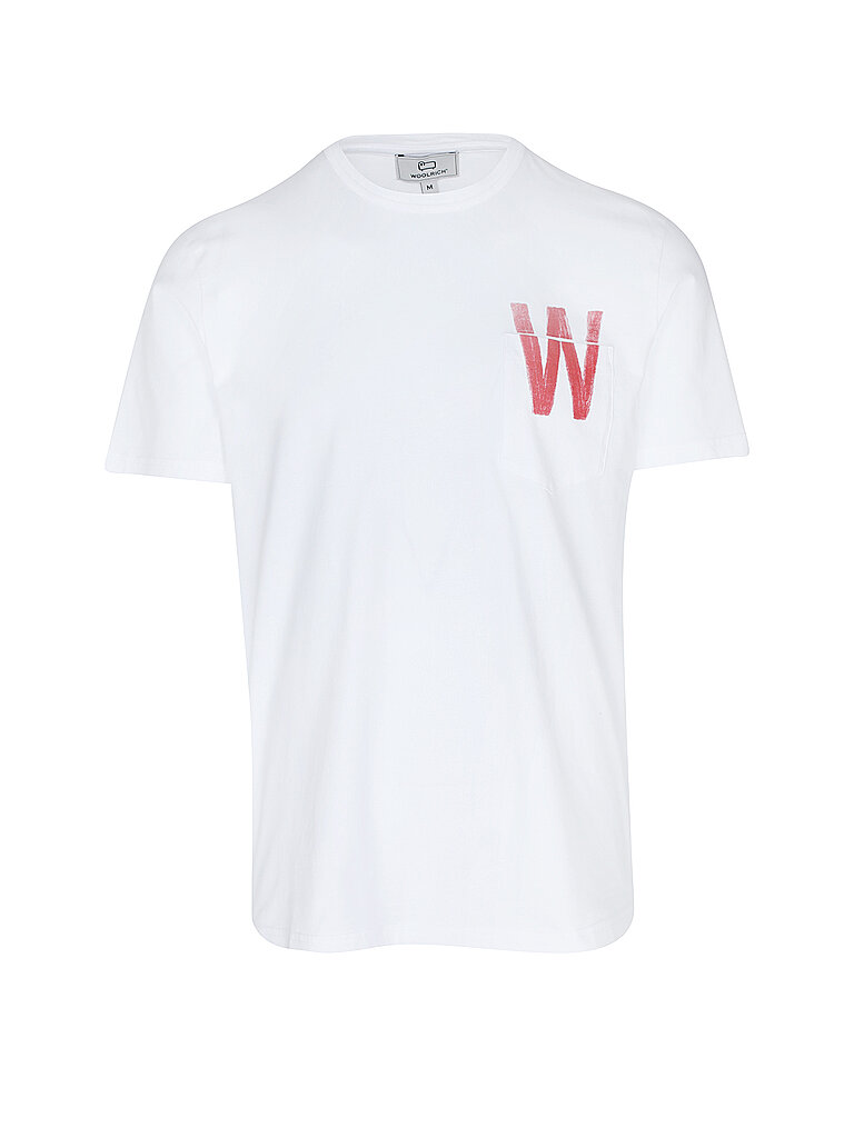 WOOLRICH T-Shirt  weiss | L von WOOLRICH