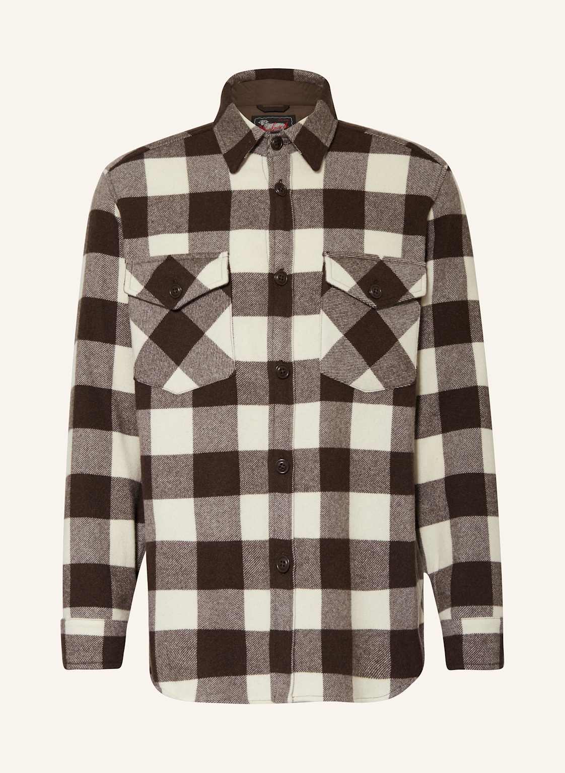 Woolrich Flanell-Overshirt Aus Cashmere braun von WOOLRICH