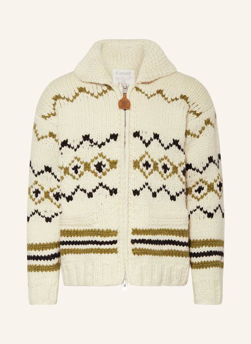 Woolrich Strickjacke Cowichan weiss von WOOLRICH