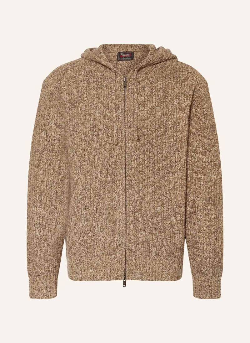 Woolrich Strickjacke Mouline beige von WOOLRICH