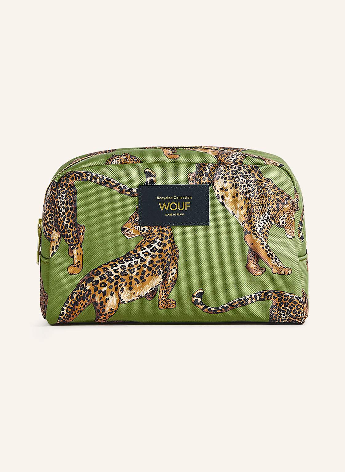 Wouf Kosmetiktasche Olive Leopard gruen von WOUF