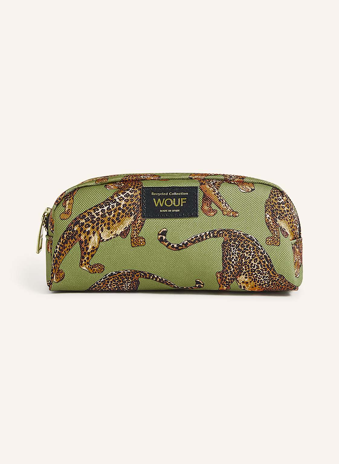 Wouf Kosmetiktasche Olive Leopard gruen von WOUF