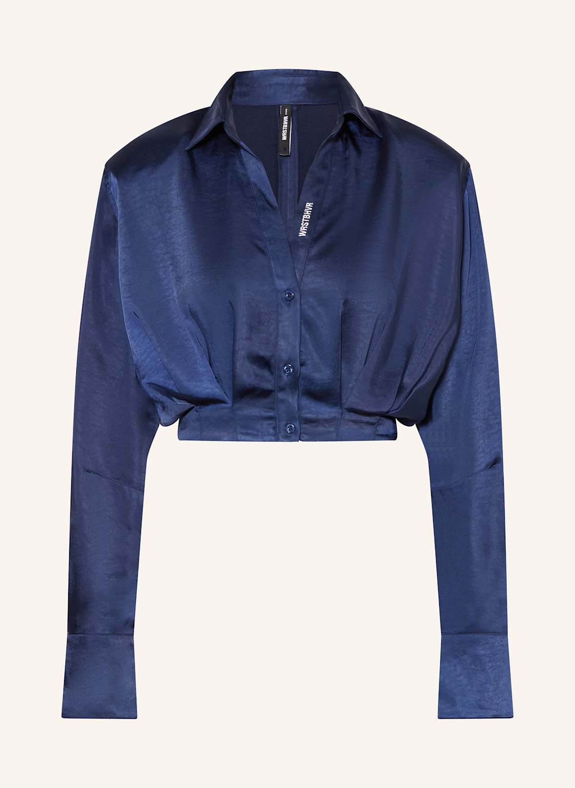 Wrstbhvr Bluse Marina Aus Satin blau Wrstbhvr Bluse Marina Aus Satin blau von WRSTBHVR