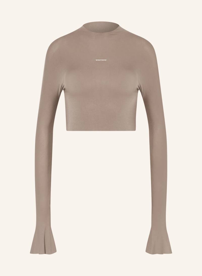 Wrstbhvr Cropped-Shirt Liby braun von WRSTBHVR