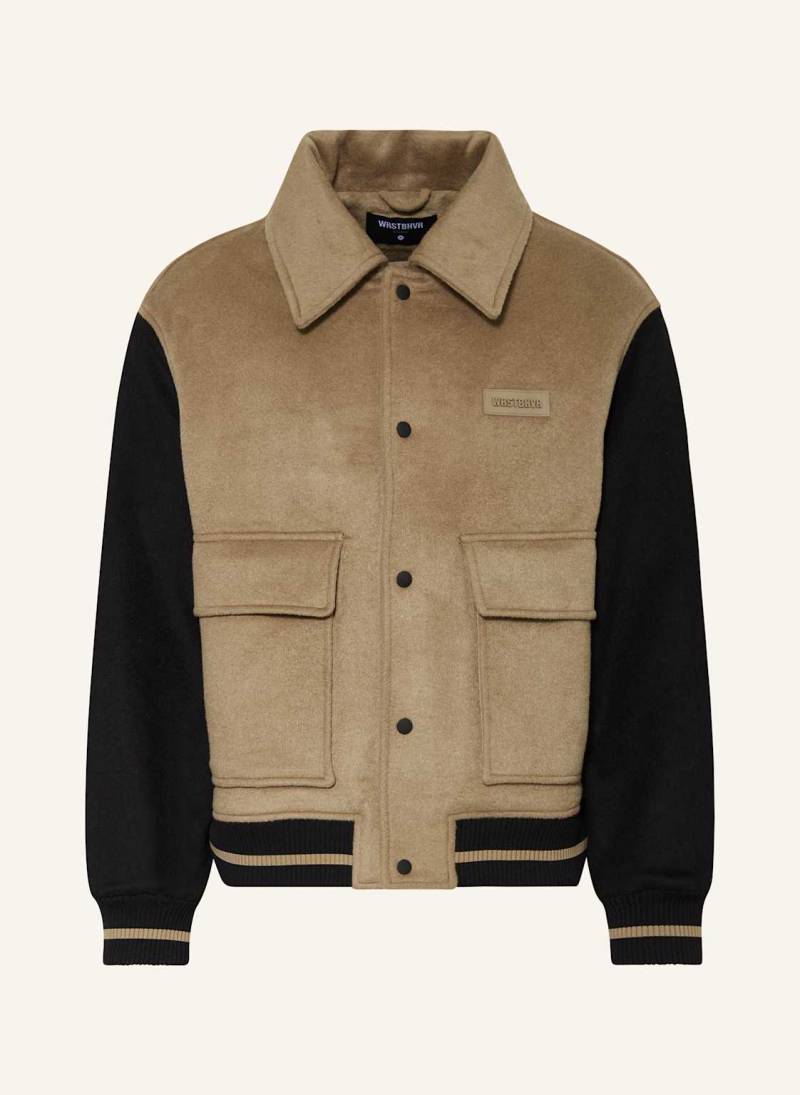 Wrstbhvr College-Jacke Harvey beige von WRSTBHVR