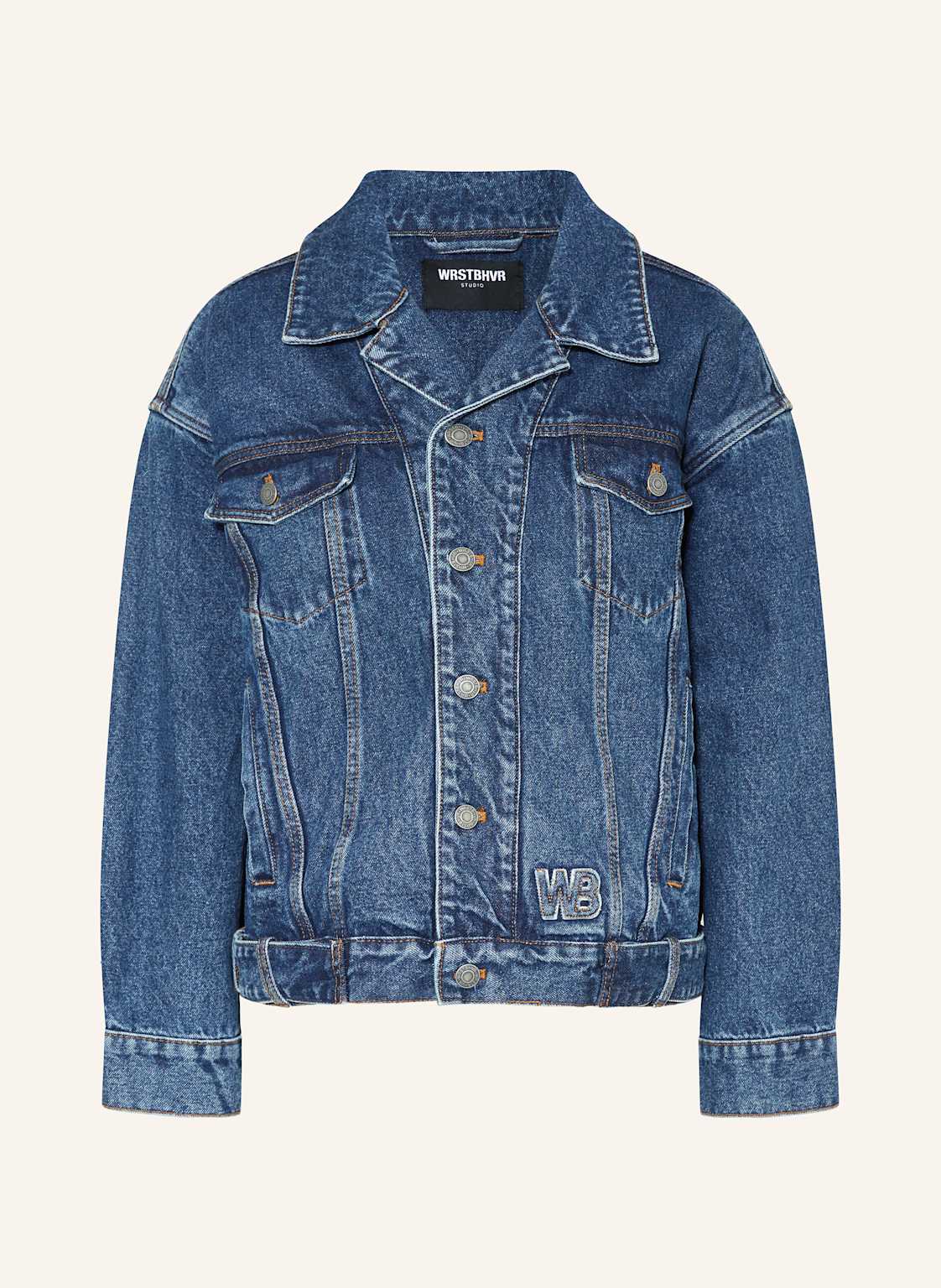 Wrstbhvr Oversized-Jeansjacke Frank v2 blau von WRSTBHVR