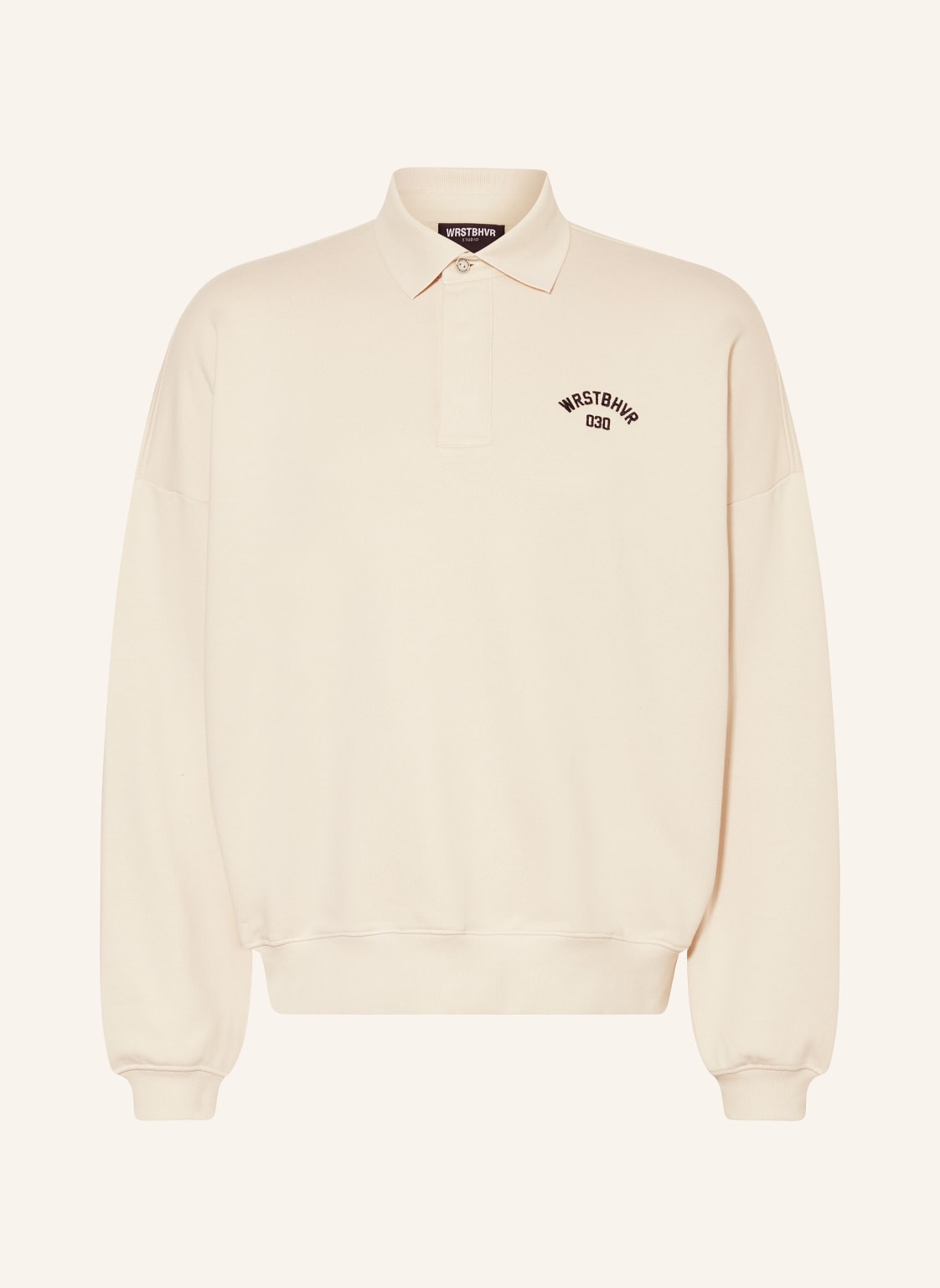 Wrstbhvr Rugbyshirt Frido beige von WRSTBHVR