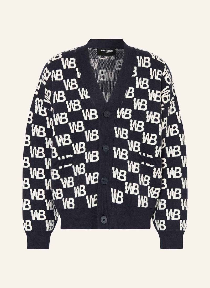 Wrstbhvr Strickjacke Chess v2 blau von WRSTBHVR