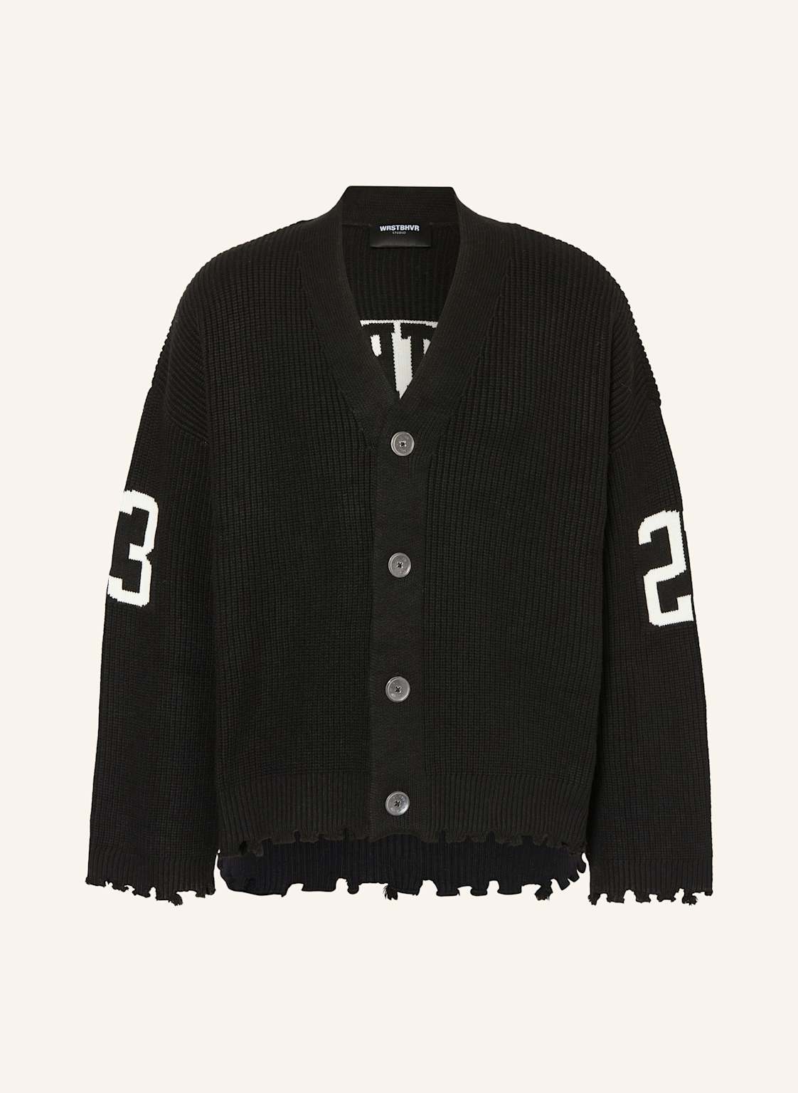 Wrstbhvr Strickjacke Tove schwarz von WRSTBHVR