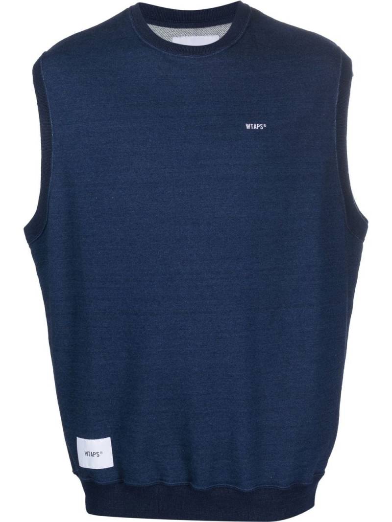 WTAPS Ditch logo-embroidered sweater vest - Blue von WTAPS