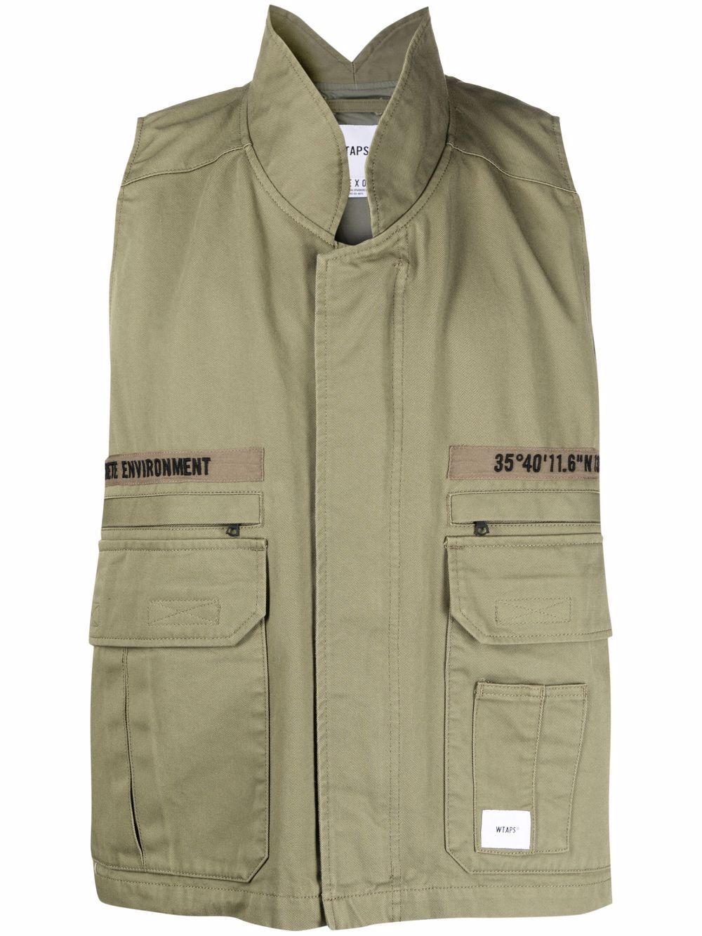 WTAPS Rep stand-up collar vest - Green von WTAPS