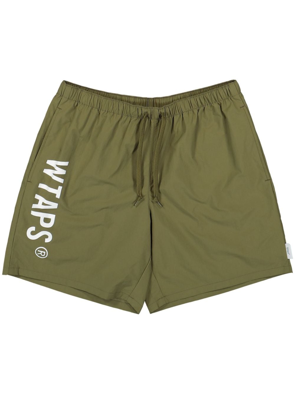 WTAPS elasticated logo-print shorts - Green von WTAPS