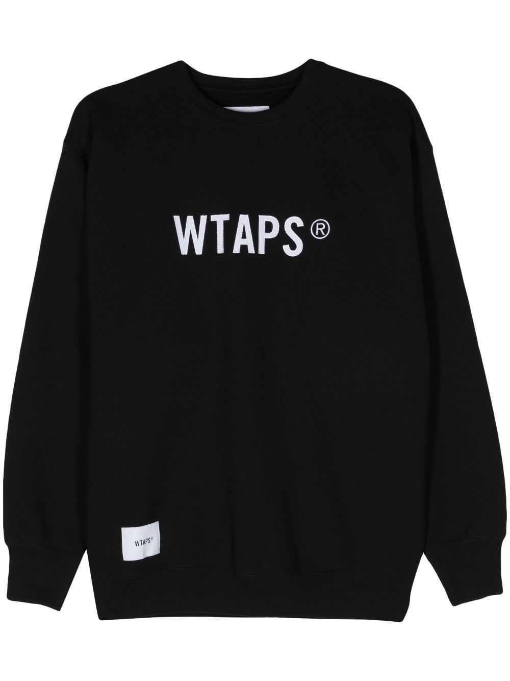 WTAPS logo-embroidered cotton sweatshirt - Black von WTAPS