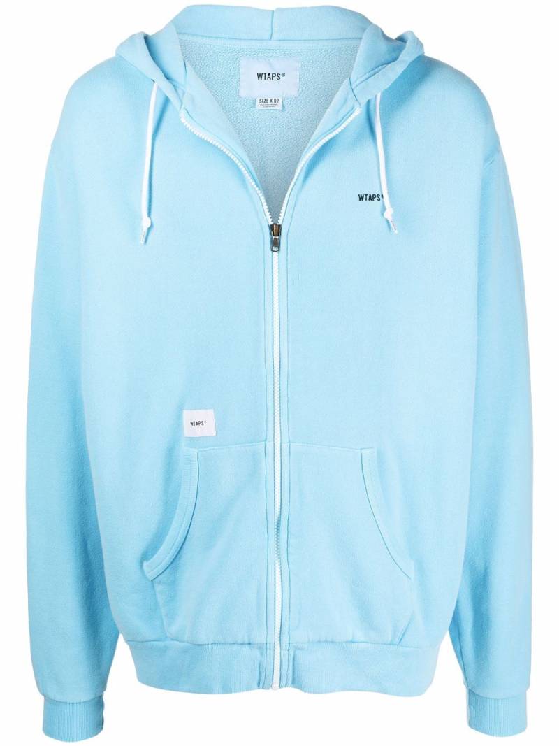 WTAPS logo-embroidered hoodie - Blue von WTAPS