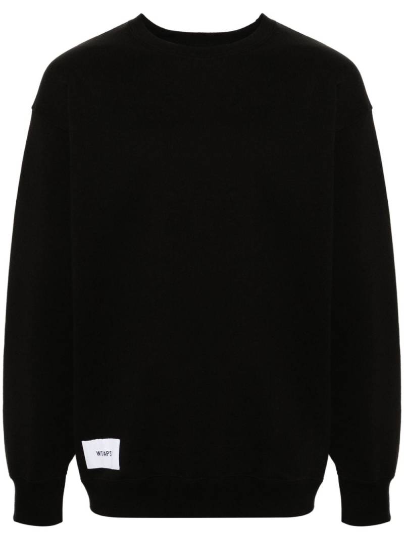 WTAPS logo-patch cotton sweatshirt - Black von WTAPS