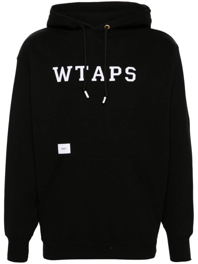 WTAPS logo-patches cotton hoodie - Black von WTAPS