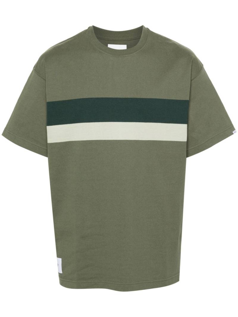 WTAPS stripe-detail cotton T-shirt - Green von WTAPS