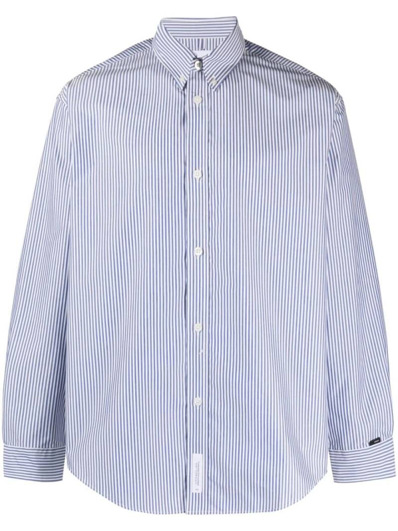 WTAPS striped long-sleeved shirt - Blue von WTAPS