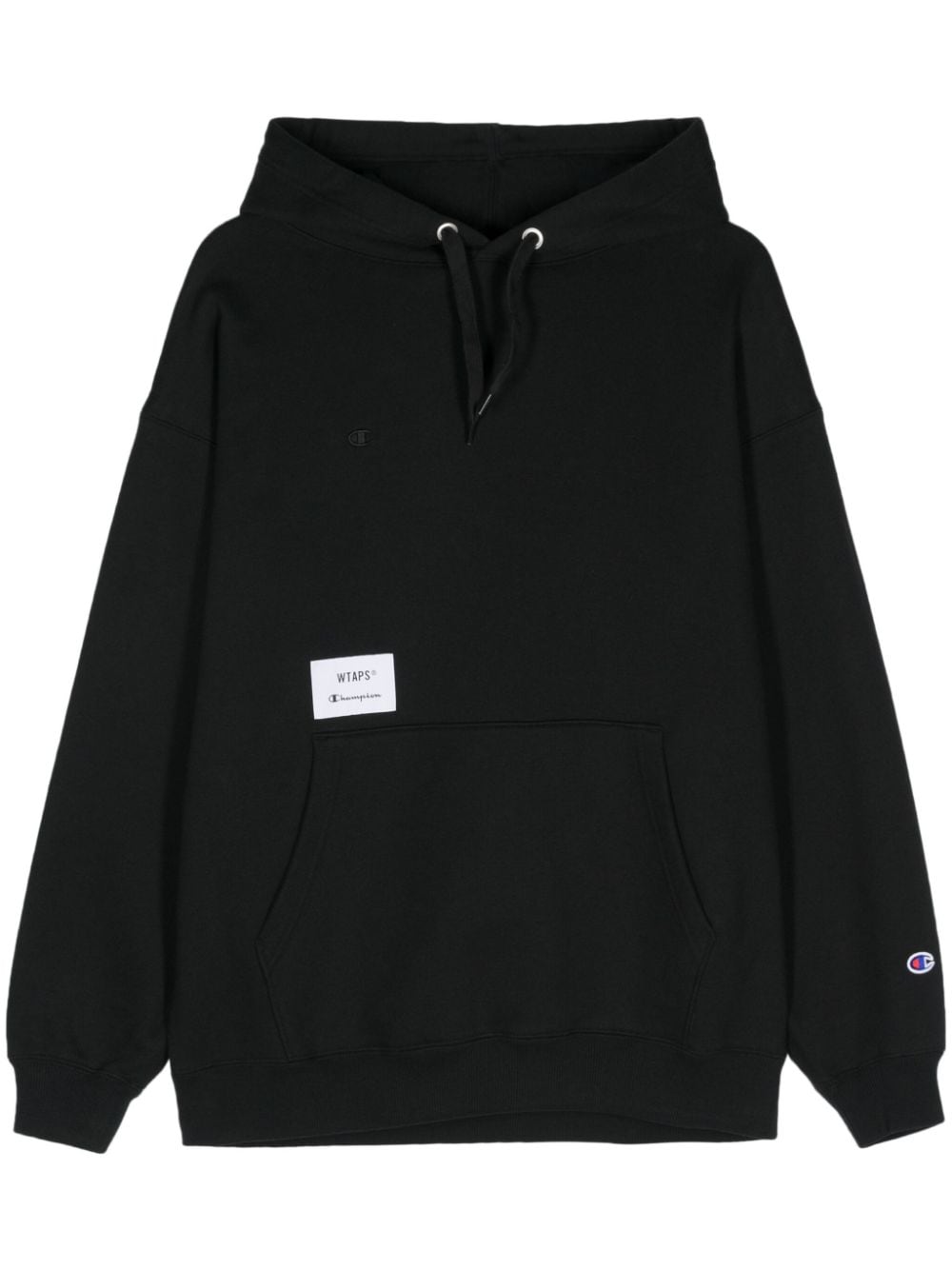 WTAPS x Champion Academy logo-embroidered hoodie - Black von WTAPS