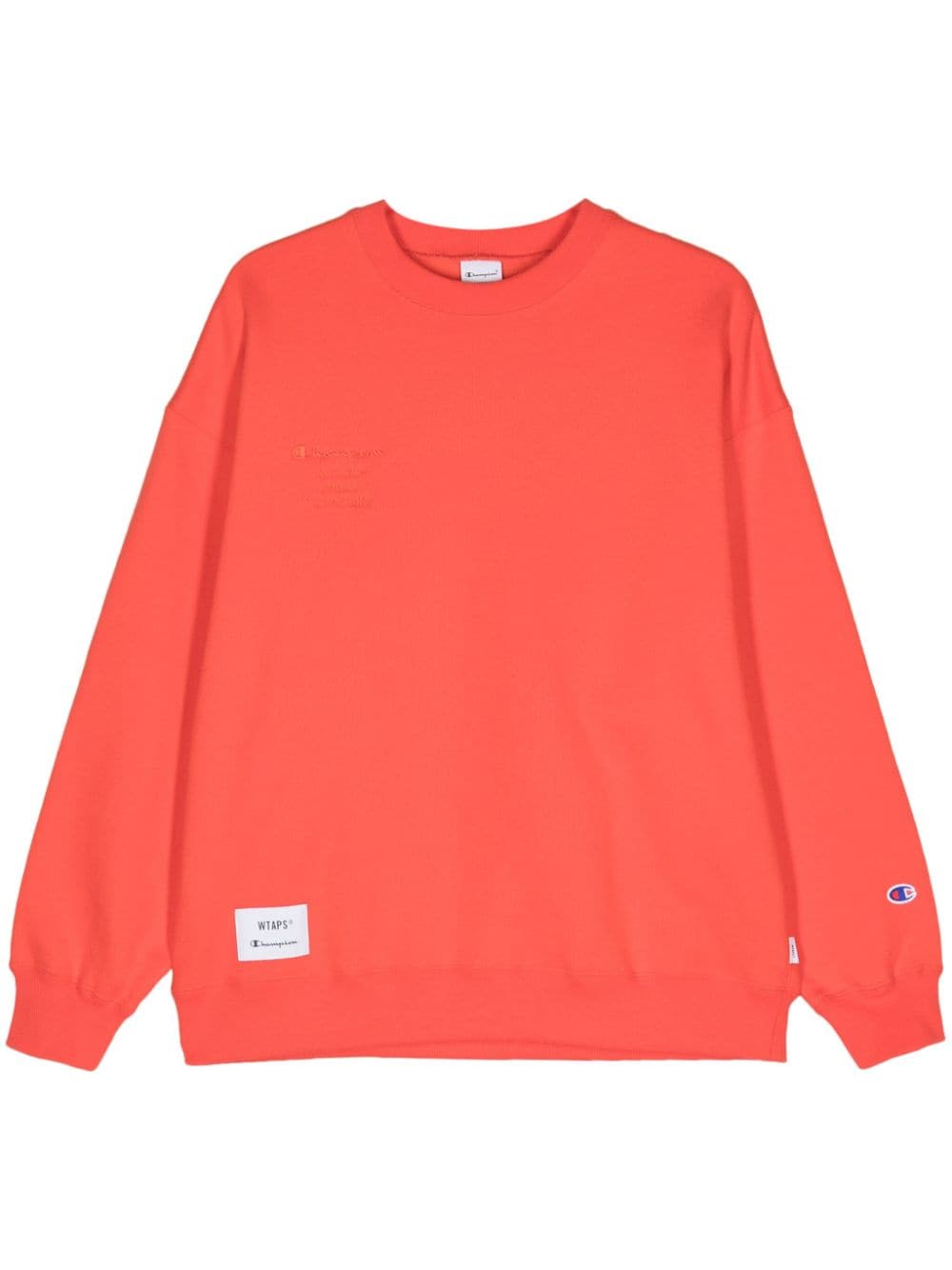 WTAPS x Champion Academy logo-embroidered sweatshirt - Orange von WTAPS