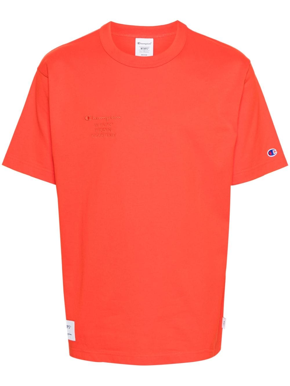 WTAPS x Champion logo-embroidered T-shirt - Orange von WTAPS