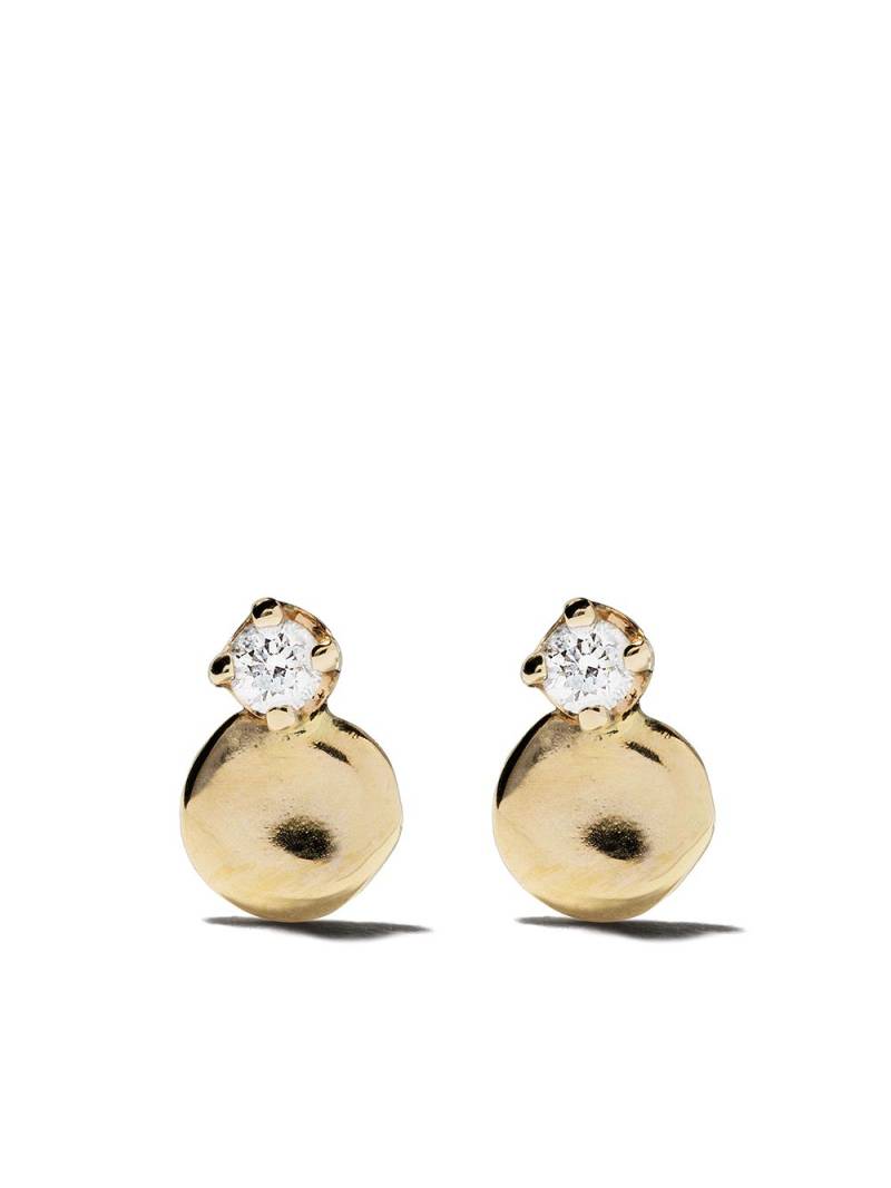 WWAKE 14kt gold diamond stud earrings von WWAKE