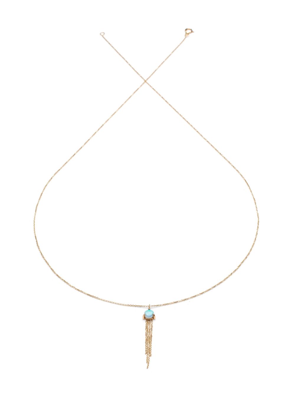 WWAKE 14kt yellow gold Two-Step opal necklace von WWAKE