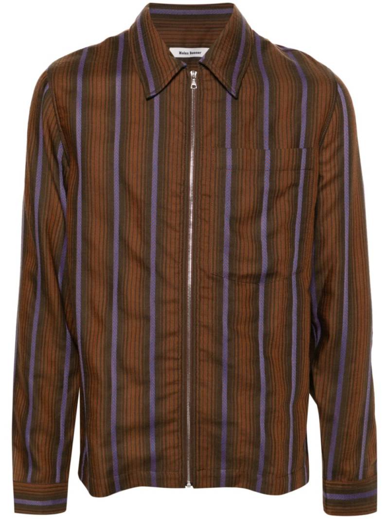 Wales Bonner Chorus striped shirt - Brown von Wales Bonner