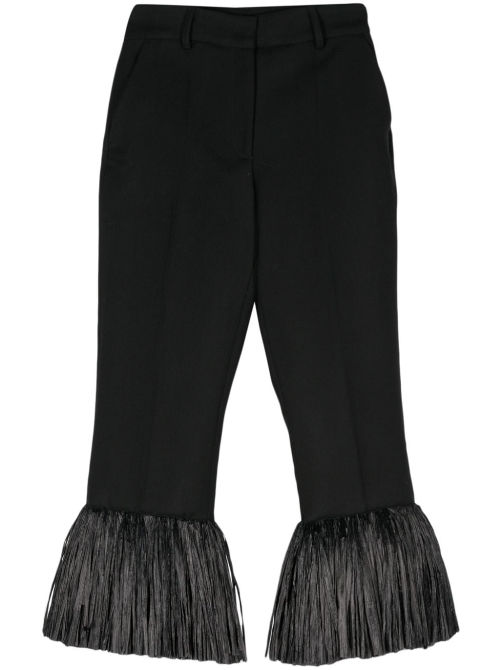 Wales Bonner Harmony fringed trousers - Black von Wales Bonner