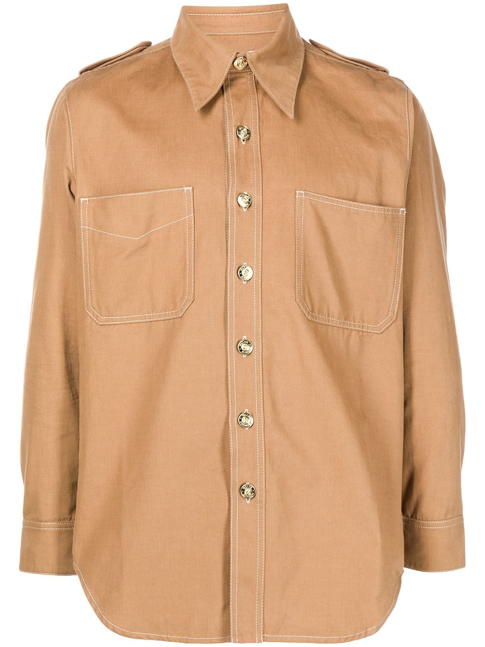 Wales Bonner Isaac utility shirt - Brown von Wales Bonner