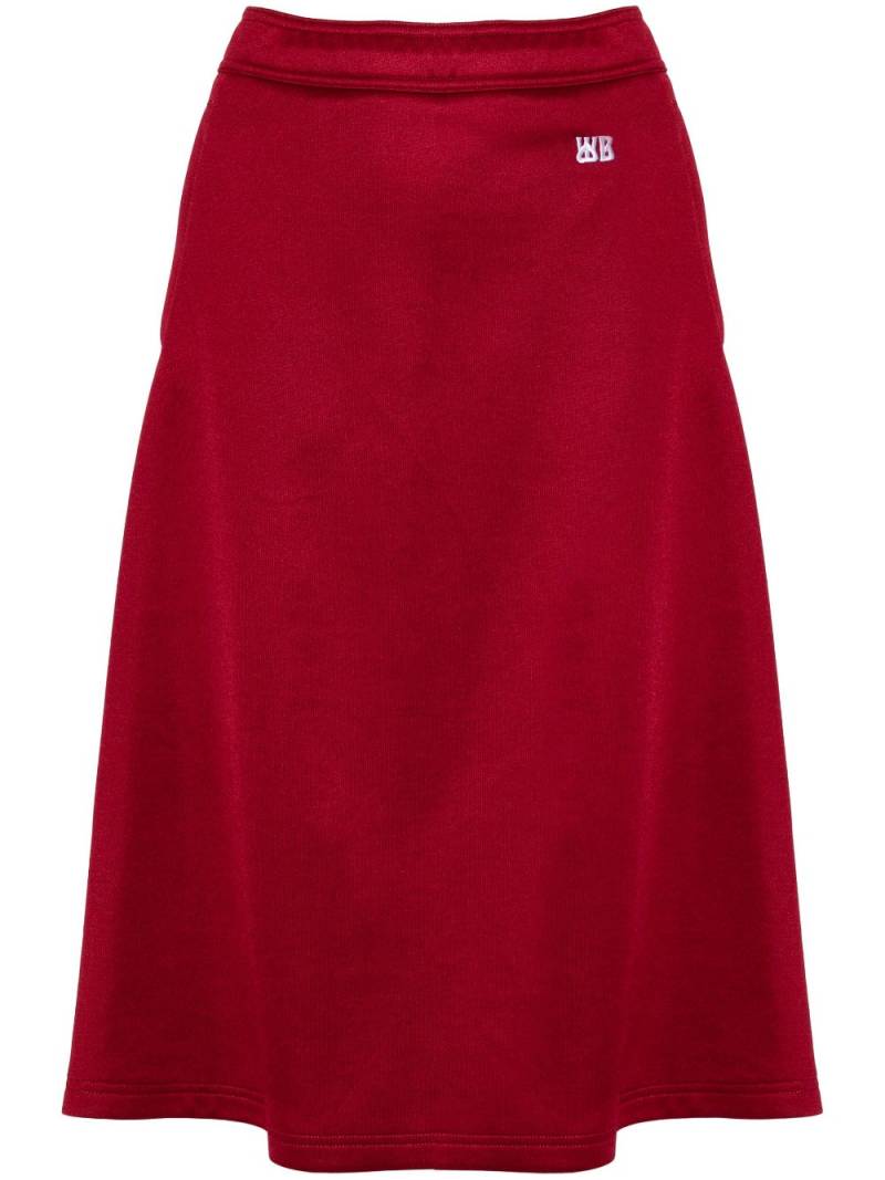 Wales Bonner Shine midi skirt - Red von Wales Bonner