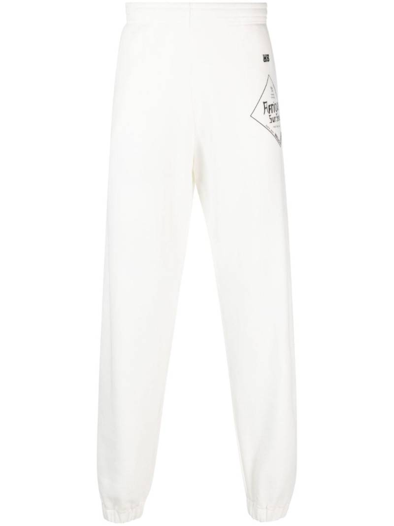 Wales Bonner logo-print track pants - White von Wales Bonner