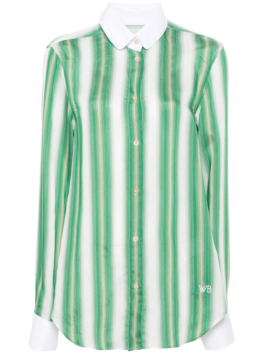 Wales Bonner striped poplin shirt - Green von Wales Bonner