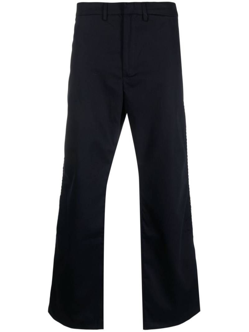 Wales Bonner studded cotton bootcut trousers - Blue von Wales Bonner