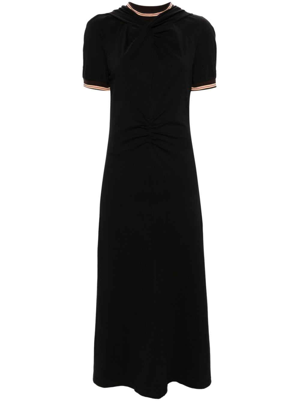 Wales Bonner twisted maxi T-shirt dress - Black von Wales Bonner