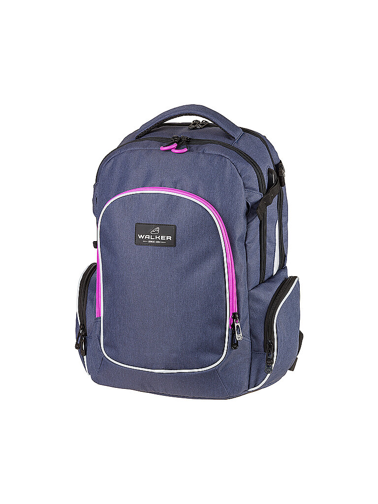 WALKER Schulrucksack Campus Evo Wizzard Blue Ivy Pink von Walker