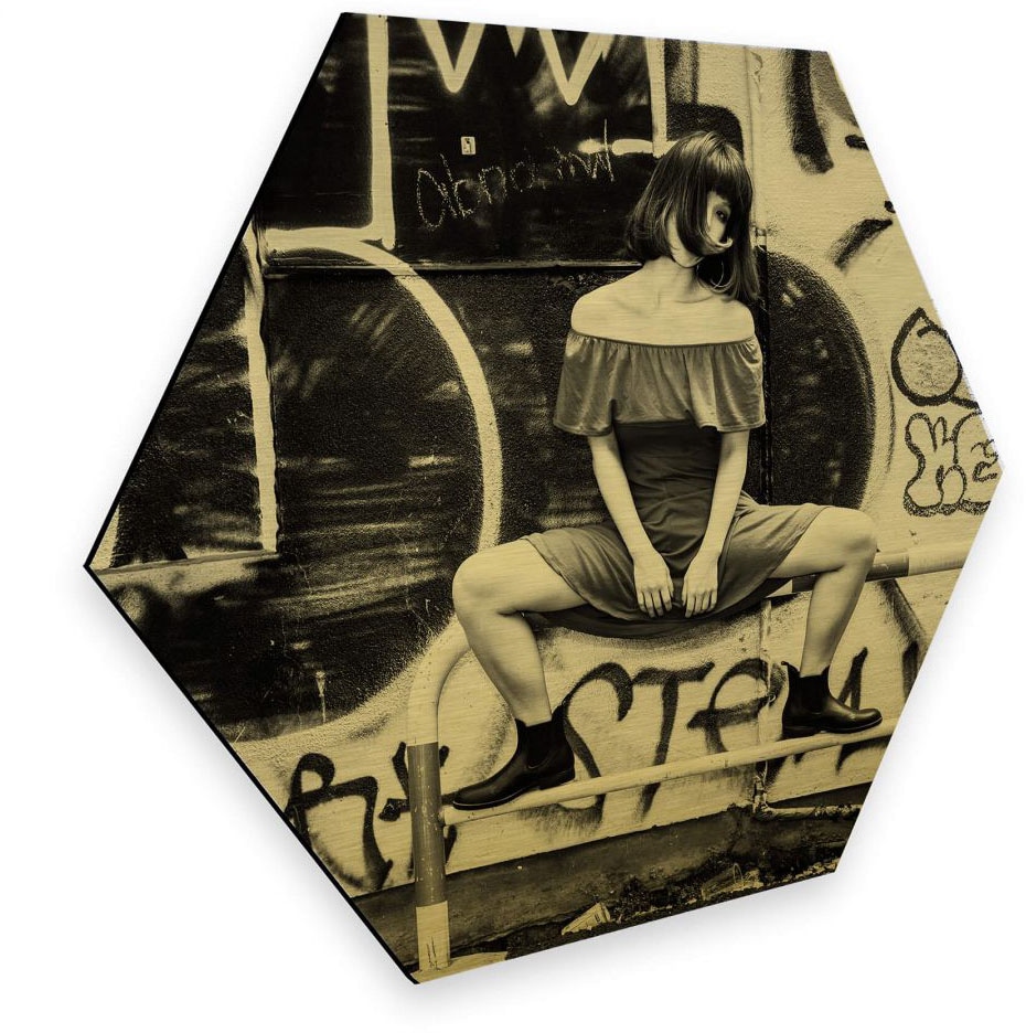 Wall-Art Bild »Japan Streetstyle Graffiti«, (Im modernen Stil), Metallposter modern von Wall-Art