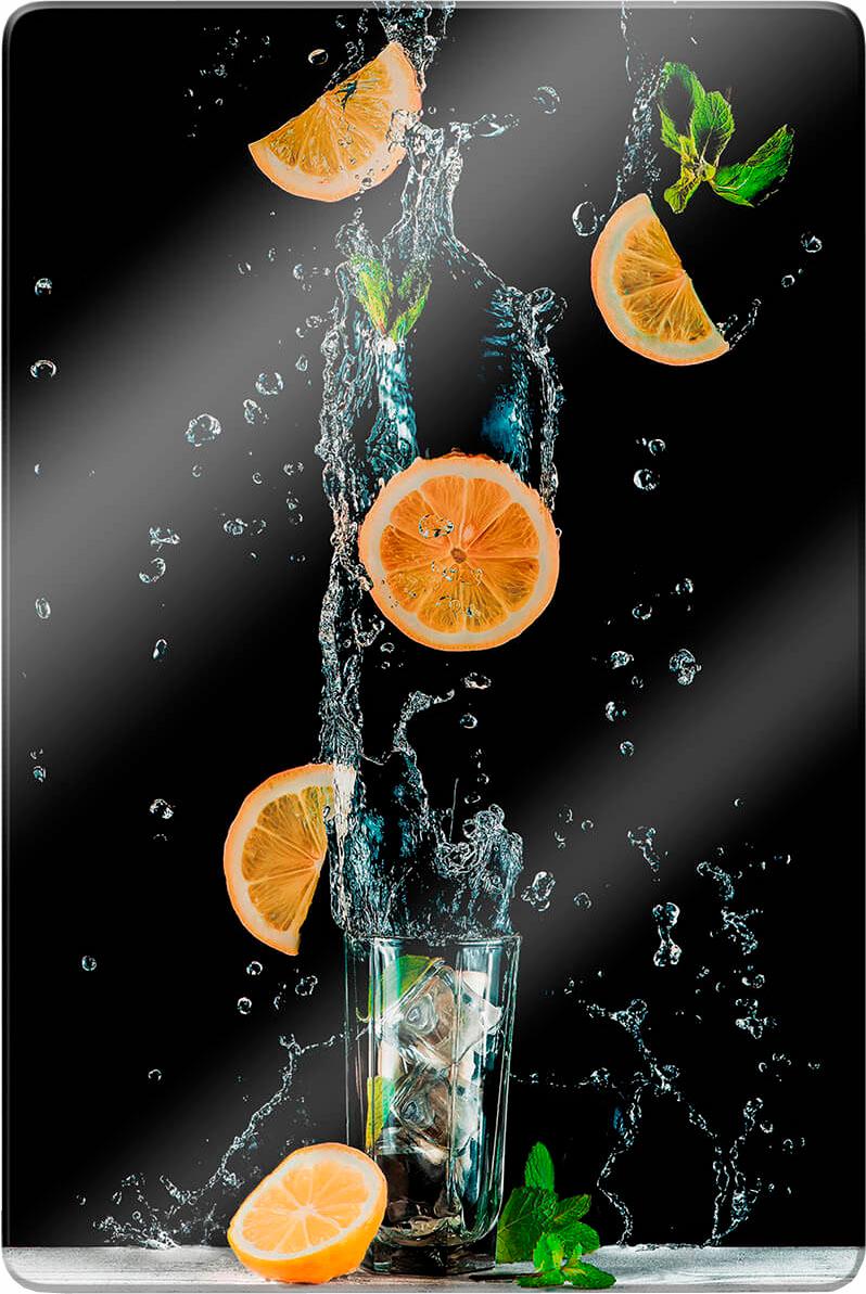 Wall-Art Glasbild »Belenko Splashing Lemonade«, (Set), Glasposter modern von Wall-Art
