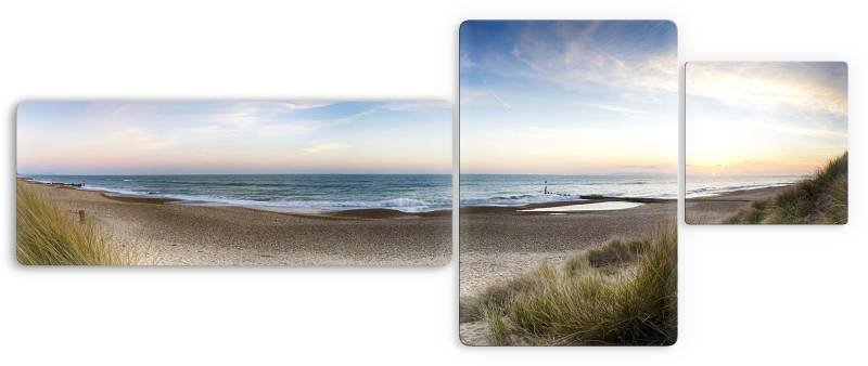 Wall-Art Glasbild »Strandpanorama«, Blumen, Glasposter modern von Wall-Art