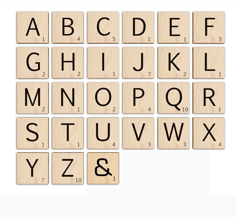 Wall-Art Holzbild »Scrabble Deko Buchstaben 15cm«, X, (1 St., Dekorativer Kunstdruck), Wand- und Türschild von Wall-Art