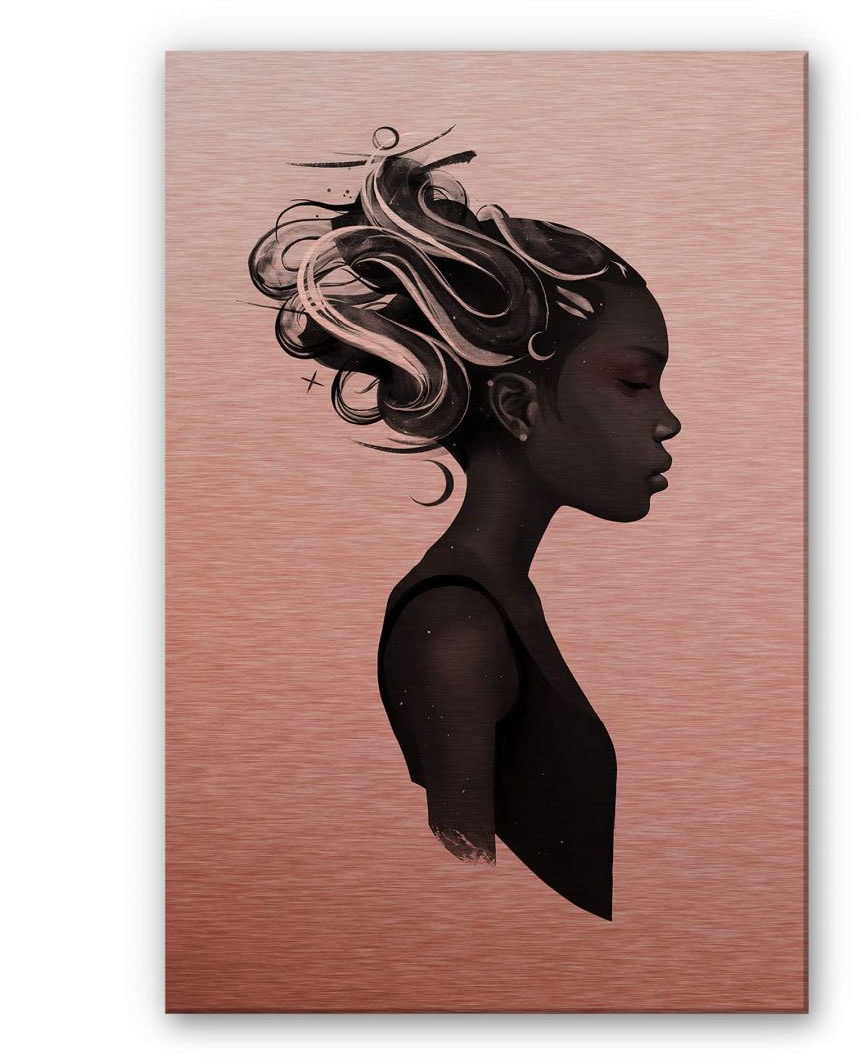 Wall-Art Metallbild »Black Lives Matter Say Her Name«, (1 St.), Metallschild modern von Wall-Art