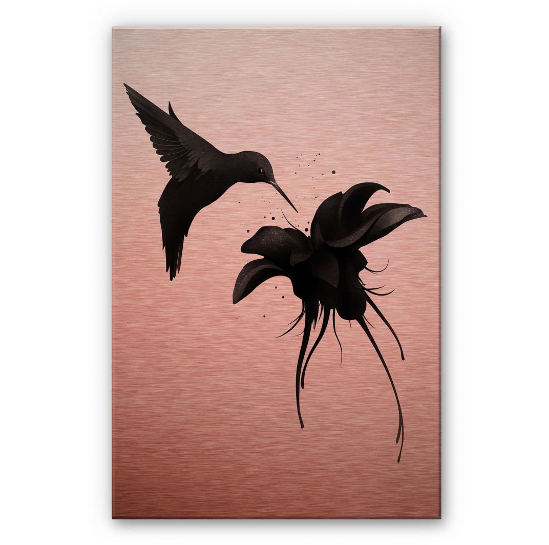 Wall-Art Metallbild »Kolibri Deko Vogel Metallschild«, (1 St.), Metallschild modern von Wall-Art