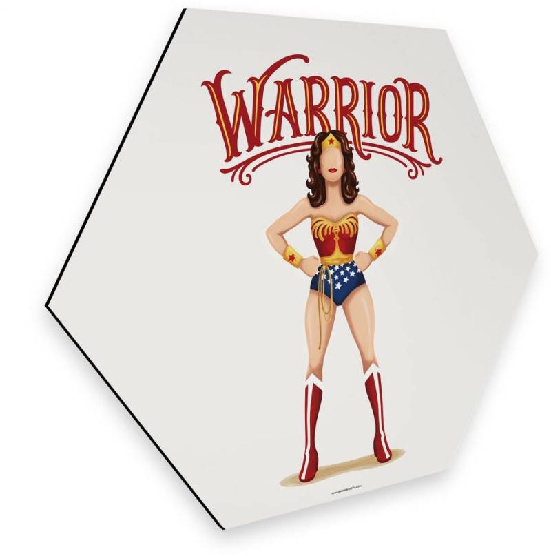 Wall-Art Metallbild »Pop Art Wonderwoman Fanartikel«, (1 St.), Retro Metallschild von Wall-Art