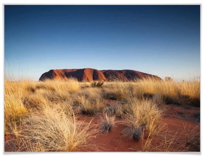 Wall-Art Poster »Ayers Rock Sonnenuntergang«, Australien, (1 St.), Poster ohne Bilderrahmen von Wall-Art