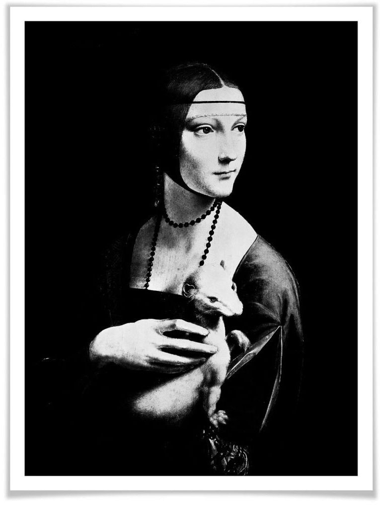 Wall-Art Poster »Dame mit Hermelin«, Menschen, (1 St.), Poster ohne Bilderrahmen von Wall-Art